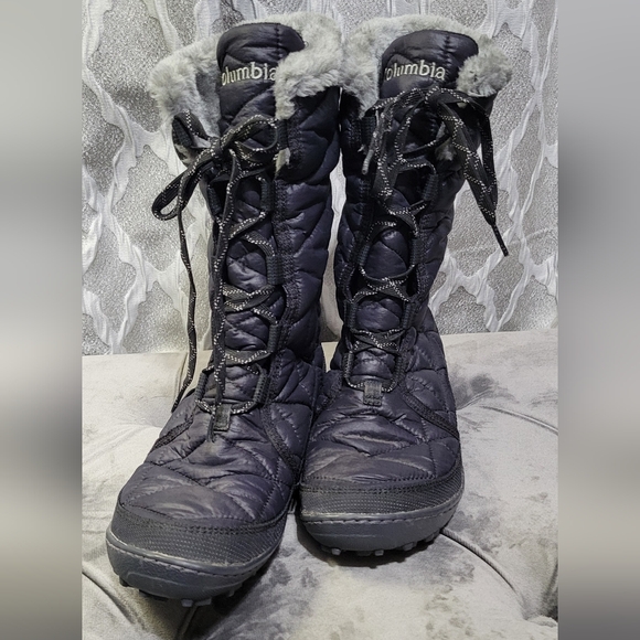 Columbia | Omni-Grip Powder Summit Quilted Puff Faux Fur Winter Boots | Size 7 - Picture 5 of 10